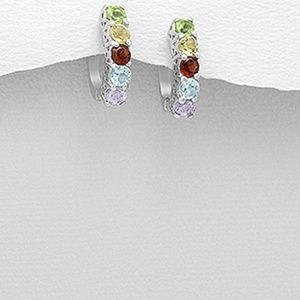 925 Sterling Silver Gemstone Earrings